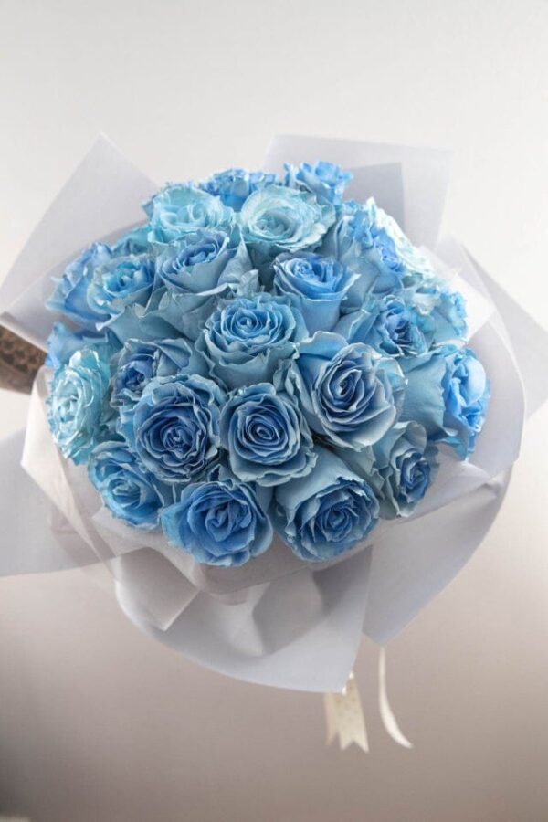 52 Blue Roses Bouquet — Hamblins Florist, McMahons Point