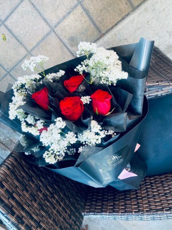 5 Premium Red Roses Bouquet — Hamblins Florist, McMahons Point