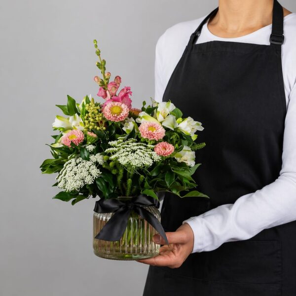 Pink Vase Arrangement hand-arranged by Hamblins Florist