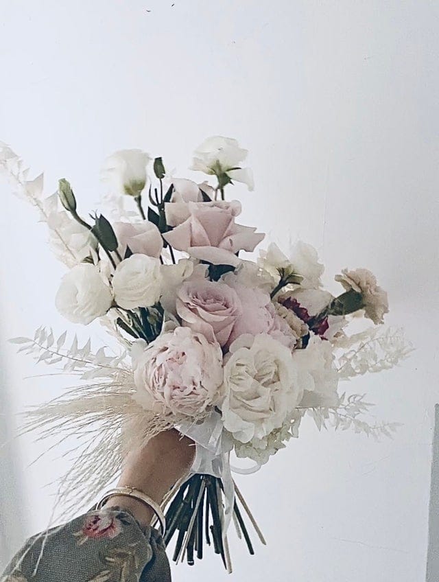 Peony , rose and Catnation bridal Bouquet
