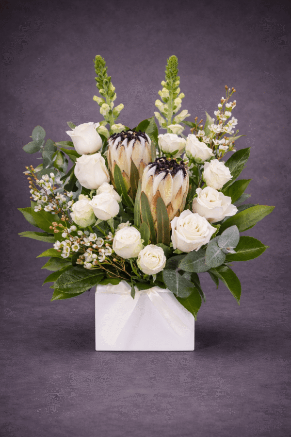 Elegant Floral Arrangement with Protea — Hamblins Florist, McMahons Point