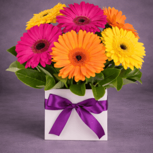 Vibrant Gerbera Daisy Box Bouquet