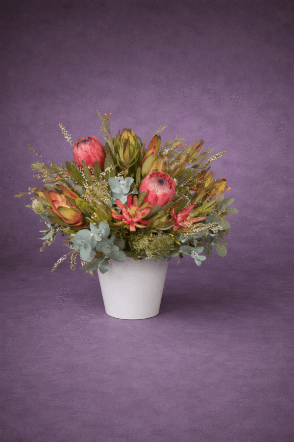Vibrant Protea Bouquet hand-arranged by Hamblins Florist